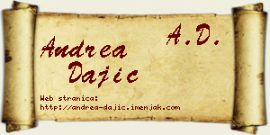 Andrea Dajić vizit kartica